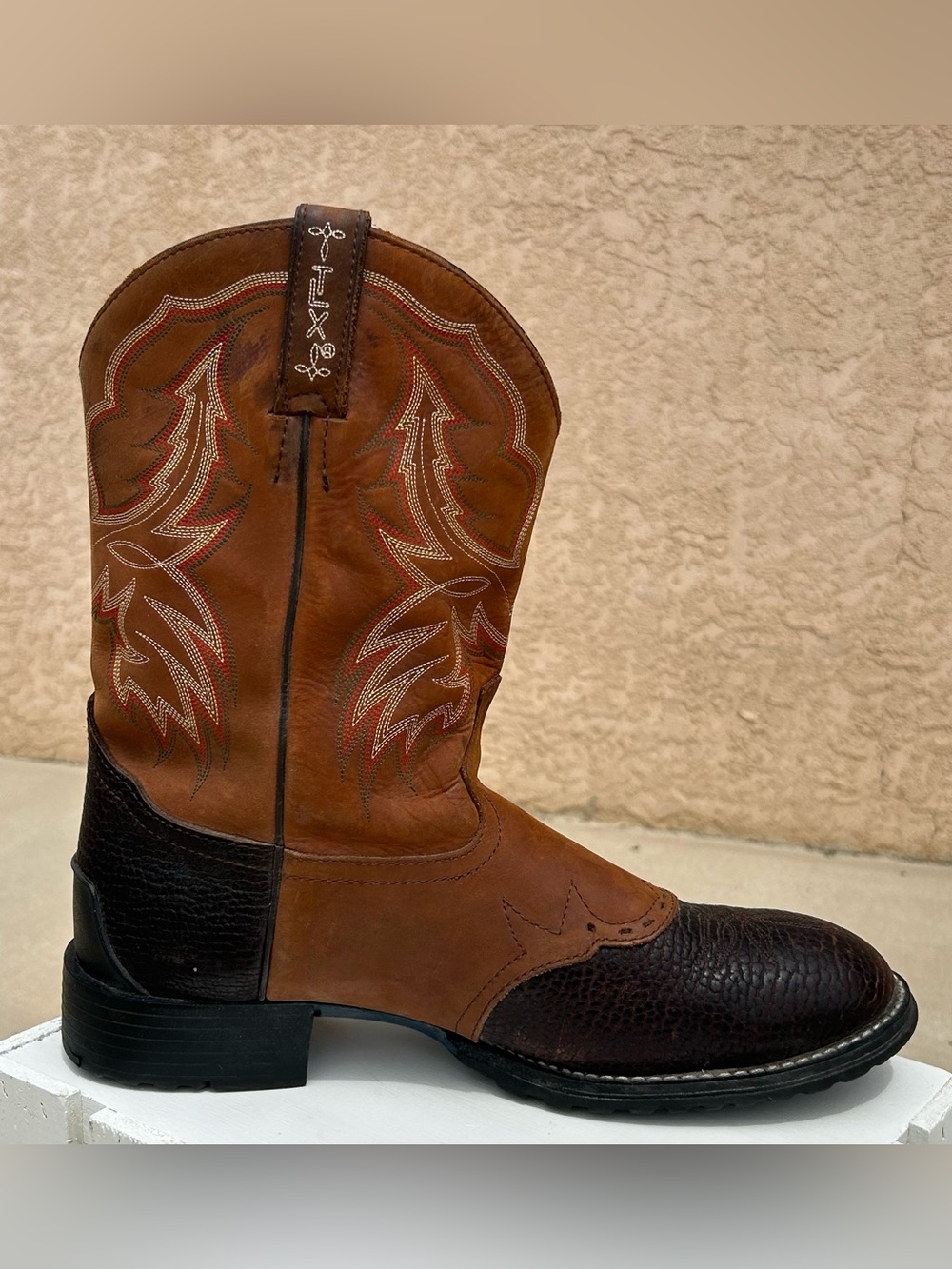 Tony Lama Men’s TLX Two-Tone Leather Performance Western and Work Boots Size 13D - Picture 8 of 16
